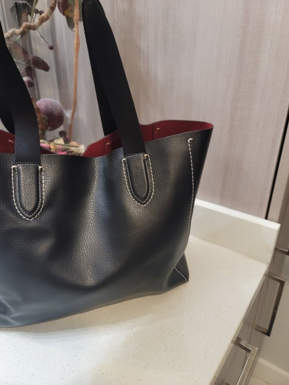 Coach Derby Tote 58660 Bag Black Pebbled Leather Shoulder Bag Handbag - Picture 6 of 16